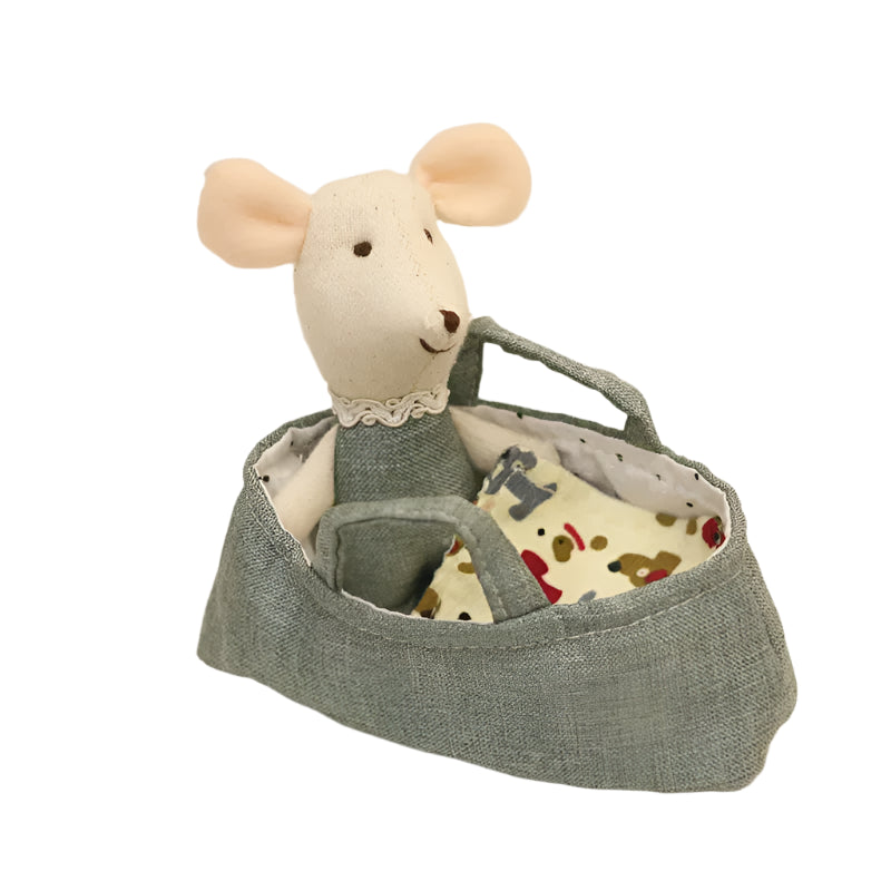 Mouse Family Plush Dollhouse Set