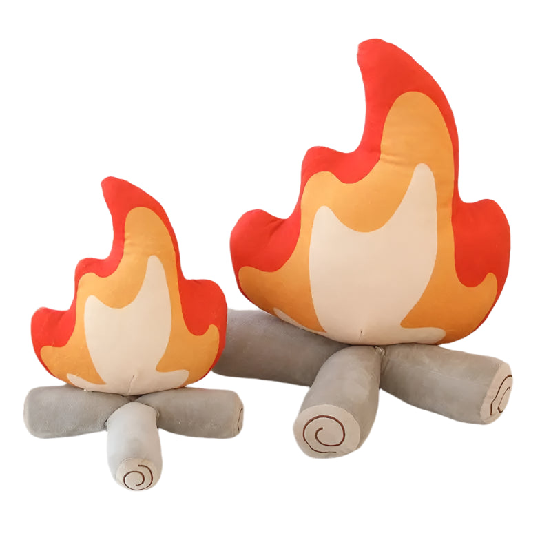Bonfire Plush Pillow – Cartoon Fire Cushion