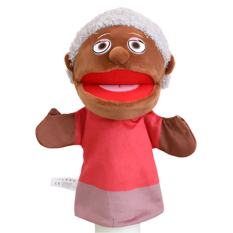 👨👩👧👦 Family Plush Hand Puppet – Soft Storytelling Toy for Kids (28–33cm)