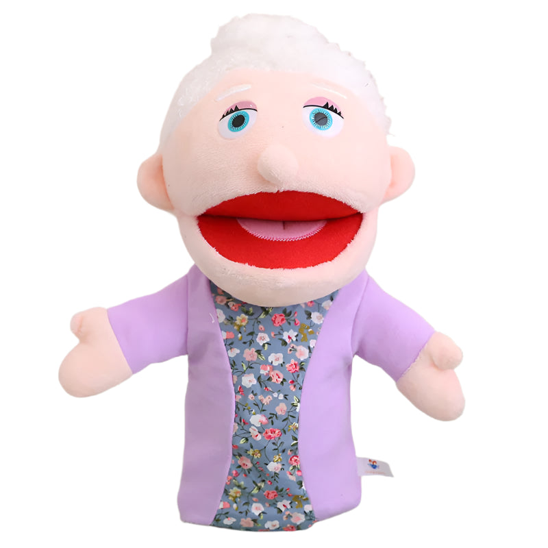 👨👩👧👦 Family Plush Hand Puppet – Soft Storytelling Toy for Kids (28–33cm)