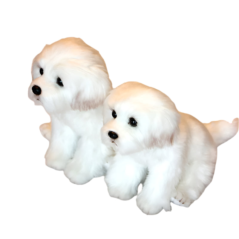 Miss Bloom Maltese Plush Dog – Realistic Soft Stuffed Puppy Toy