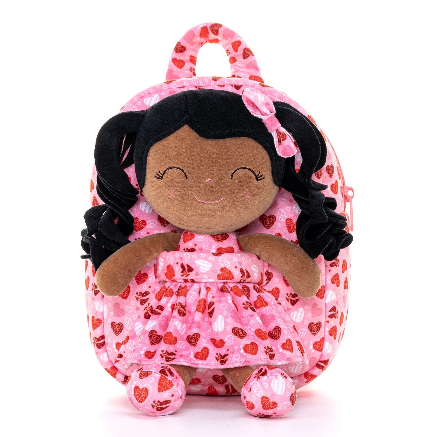 Gloveleya Plush Backpack – Soft Doll Backpack for Baby Girls