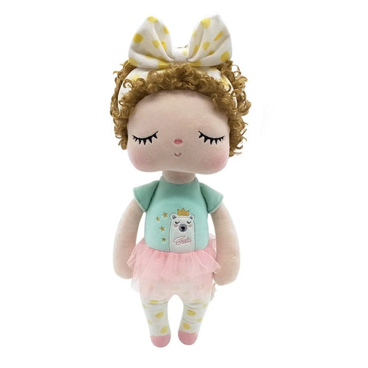 34CM Metoo Angela Curls Plush Doll – Soft Stuffed Toy for Kids & Gifts

