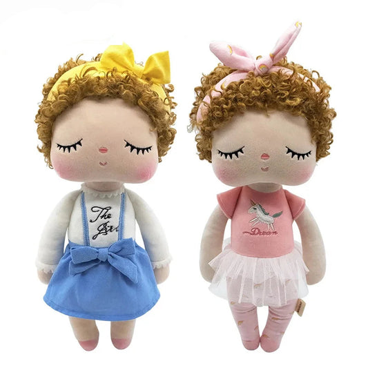 34CM Metoo Angela Curls Plush Doll – Soft Stuffed Toy for Kids & Gifts

