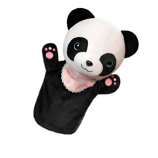 🧸 Kawaii Plush Animal Hand Puppets – Cat, Deer, Panda & Shiba Inu