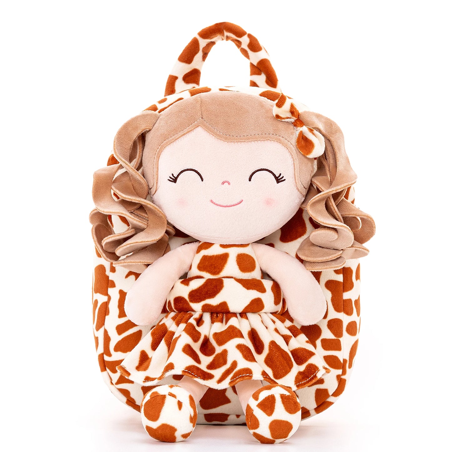Gloveleya Plush Backpack – Soft Doll Backpack for Baby Girls