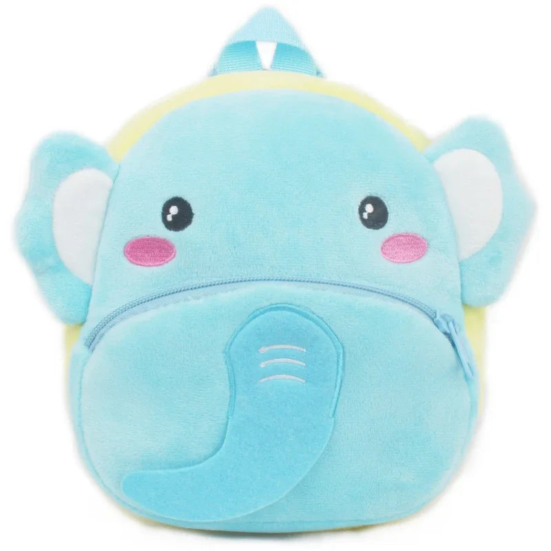 3D Plush Cartoon Backpack for Toddlers – Soft & Cute Mini Bag for Kids 1–4Y

