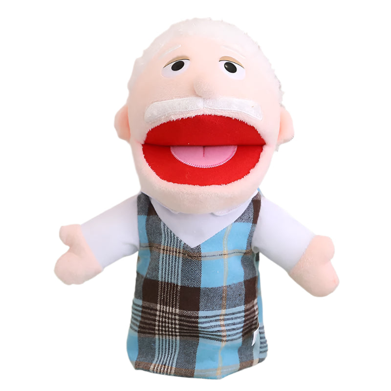 👨‍👩‍👧‍👦 Family Plush Hand Puppet – Soft Storytelling Toy for Kids (28–33cm)