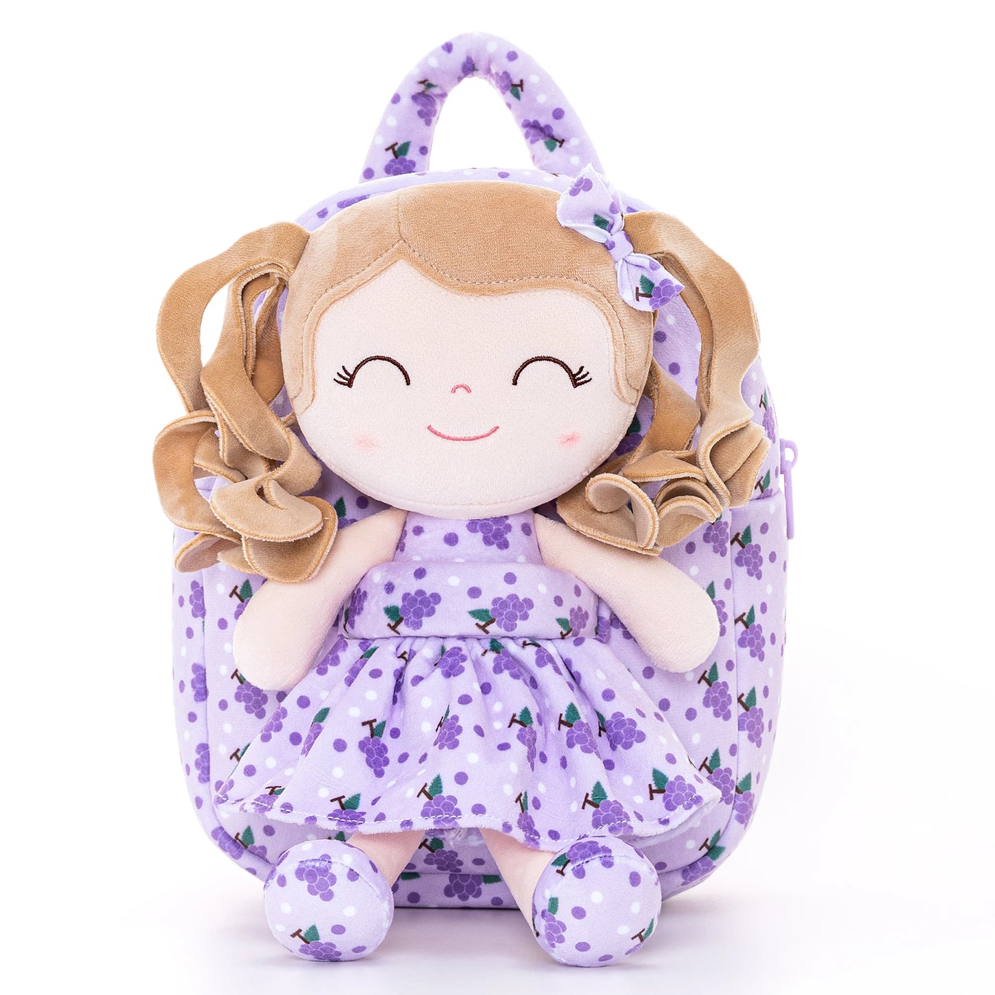Gloveleya Plush Backpack – Soft Doll Backpack for Baby Girls