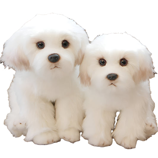Miss Bloom Maltese Plush Dog – Realistic Soft Stuffed Puppy Toy