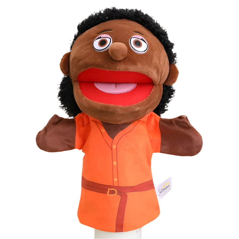 👨‍👩‍👧‍👦 Family Plush Hand Puppet – Soft Storytelling Toy for Kids (28–33cm)