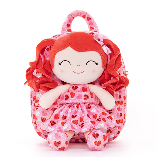 Gloveleya Plush Backpack – Soft Doll Backpack for Baby Girls