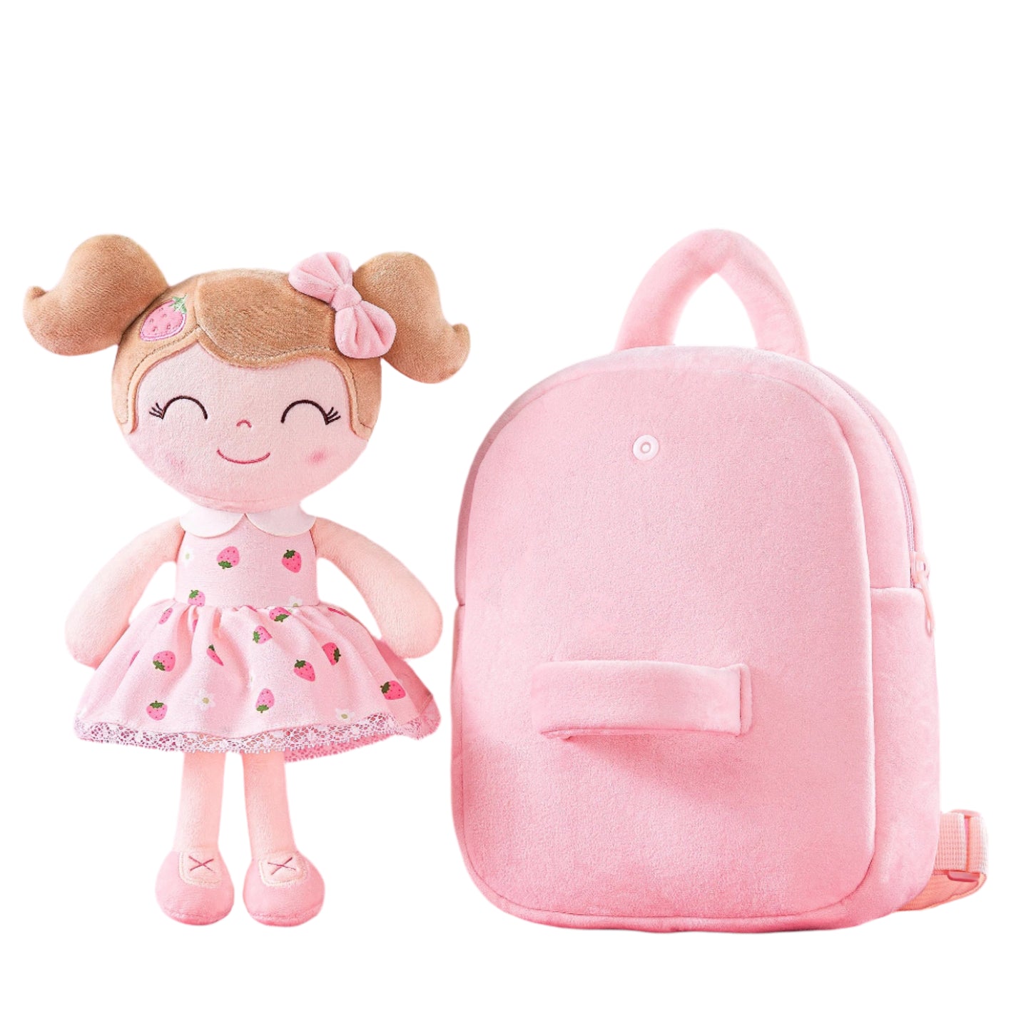 Gloveleya Strawberry Plush Backpack