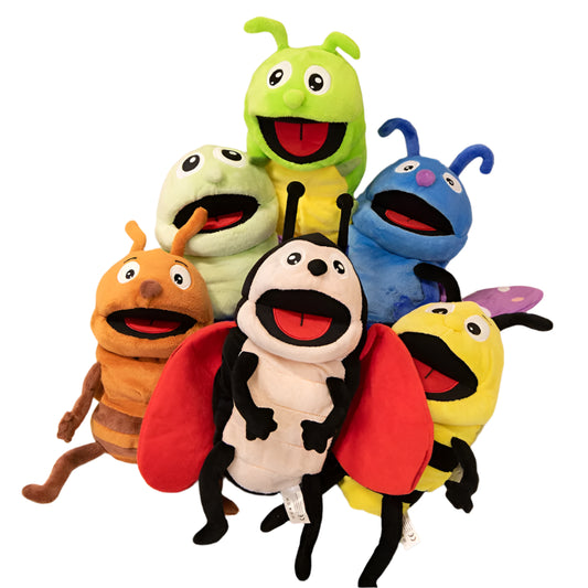 Plush Insect Hand Puppets – Fun Ladybug & Caterpillar Toys for Kids

