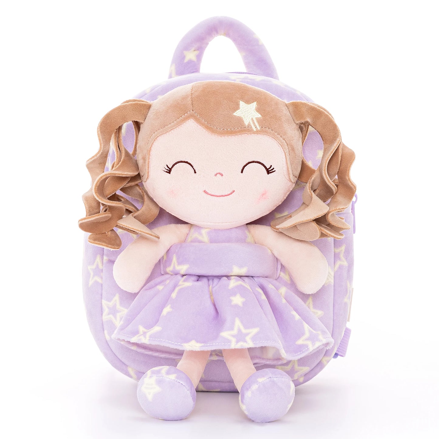Gloveleya Plush Backpack – Soft Doll Backpack for Baby Girls