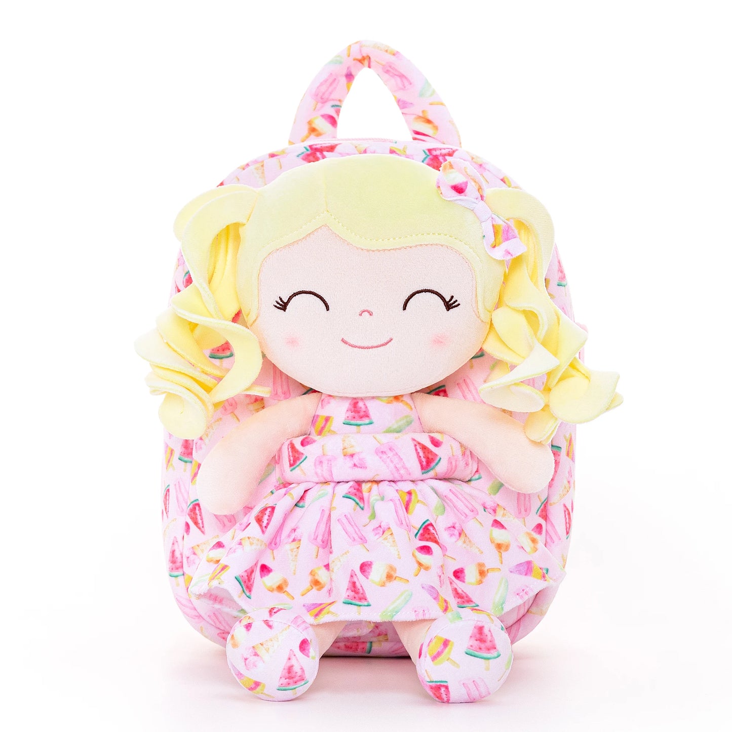 Gloveleya Plush Backpack – Soft Doll Backpack for Baby Girls