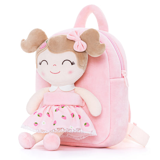 Gloveleya Strawberry Plush Backpack