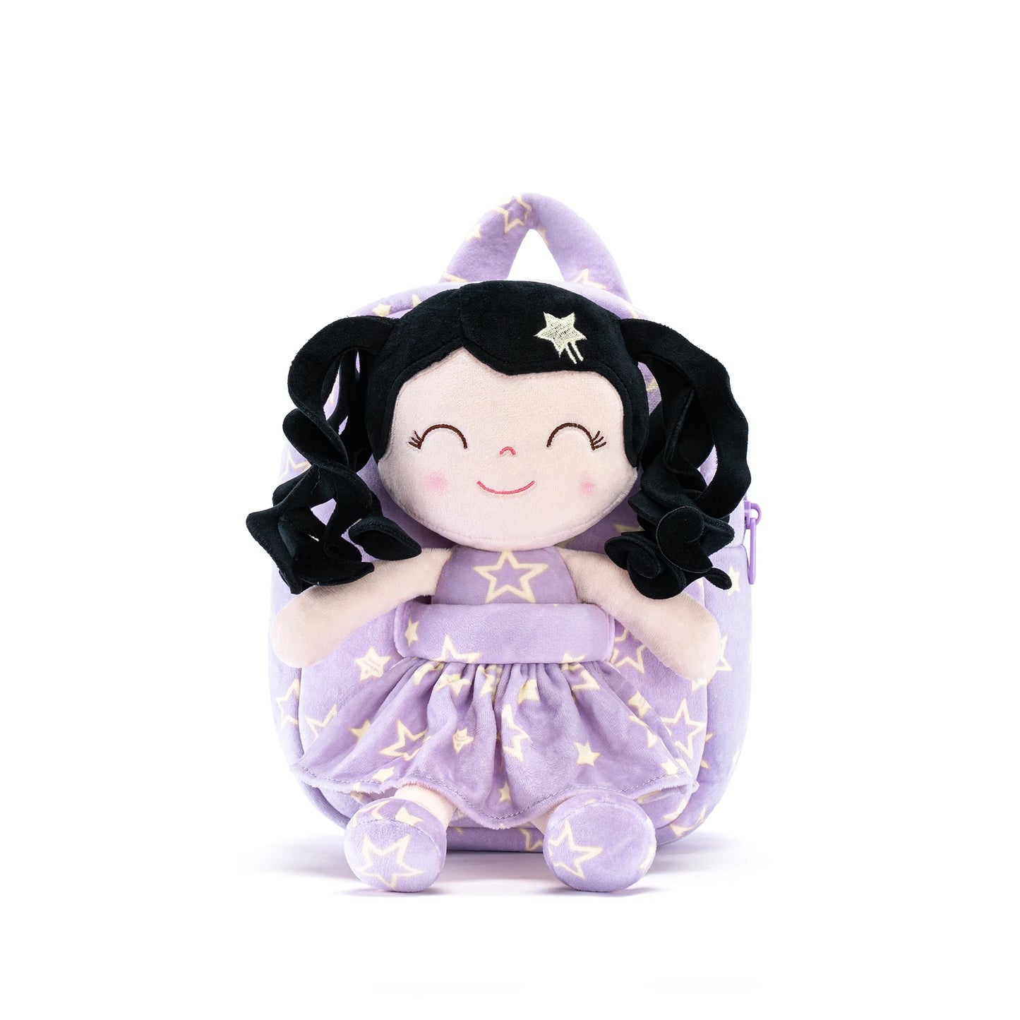 Gloveleya Plush Backpack – Soft Doll Backpack for Baby Girls