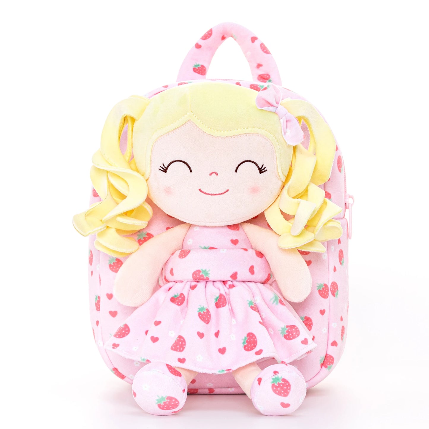 Gloveleya Plush Backpack – Soft Doll Backpack for Baby Girls
