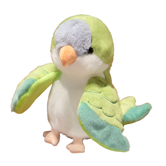 🕊️ Kawaii Bird Plush Hand Puppet – Soft 20cm Parrot & Sparrow Toy