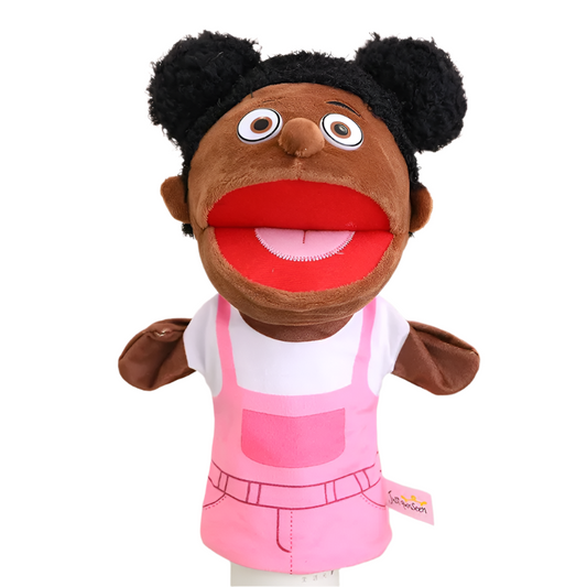 👨‍👩‍👧‍👦 Family Plush Hand Puppet – Soft Storytelling Toy for Kids (28–33cm)