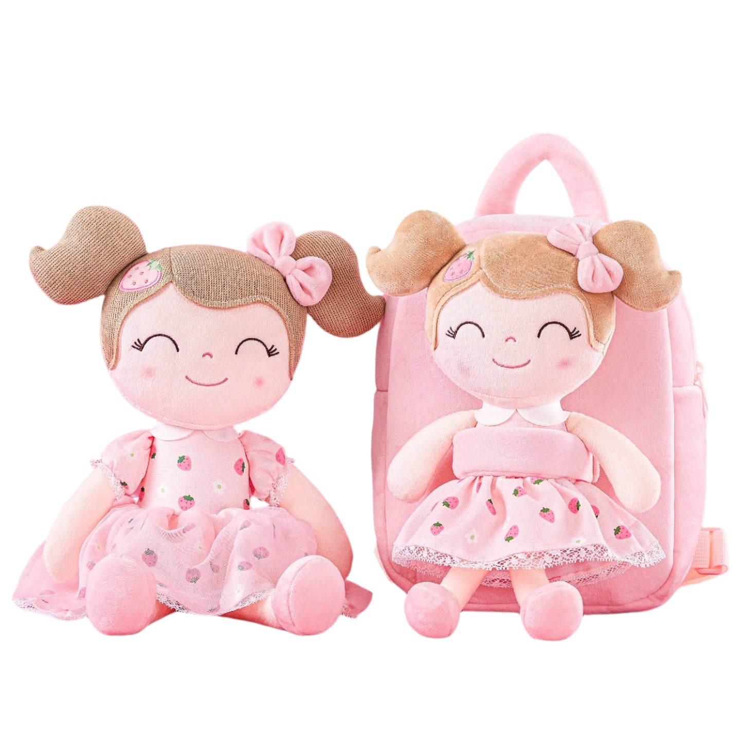 Gloveleya Strawberry Plush Backpack