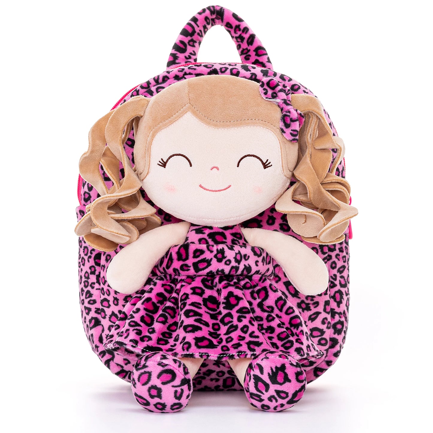 Gloveleya Plush Backpack – Soft Doll Backpack for Baby Girls