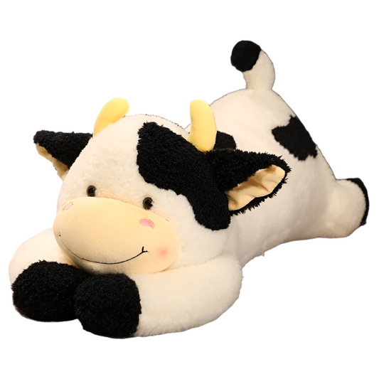 🐶🐄 Giant Cartoon Dog & Milk Cow Plush – Cuteness, Super-Sized