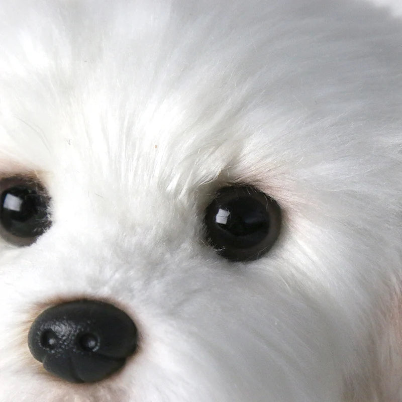 Miss Bloom Maltese Plush Dog – Realistic Soft Stuffed Puppy Toy