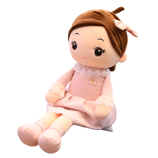 Kawaii Plush Girl Doll – Soft Stuffed Doll with Lace Clothes (40-90cm)