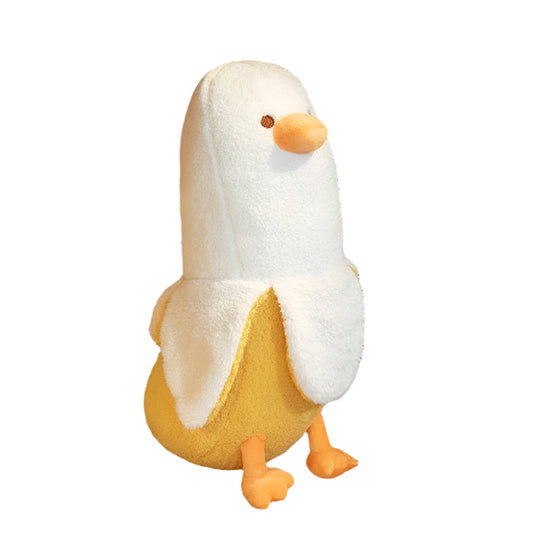 🍌 Peeled Banana Plush Toy – Surprise Duck Inside